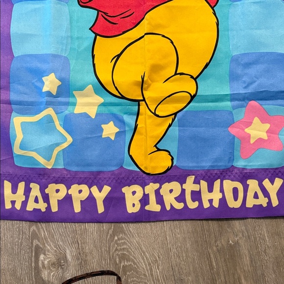 Disney Purple and Yellow Winnie the Pooh Birthday Banner - Picture 3 of 6